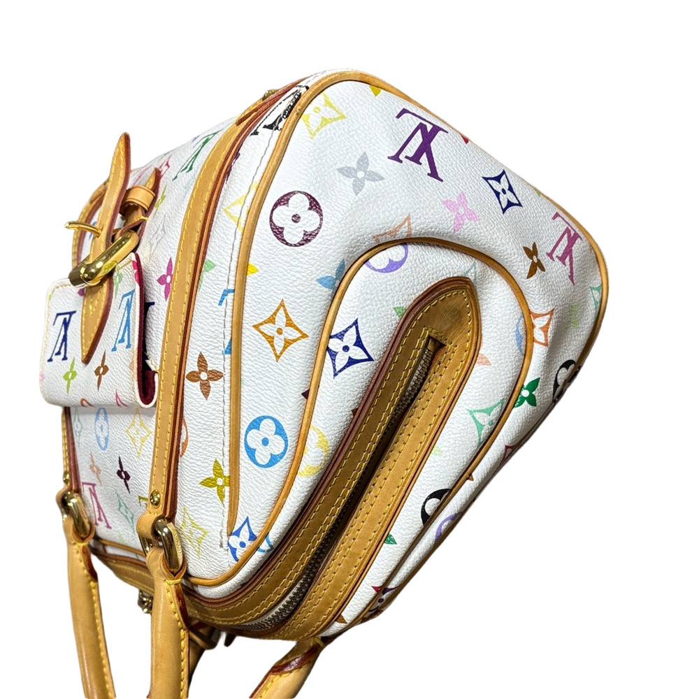 Louis Vuitton Priscilla White Multicolor Monogram Bag Vintage - Picture 10 of 15